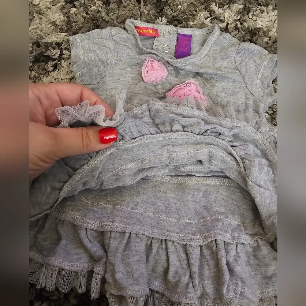 Baby Girls Ruffle Lace Tutu Dress Top Size 6-9 months